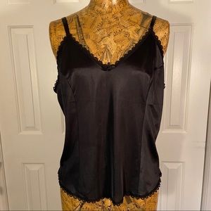 Black adjustable strap camisole
